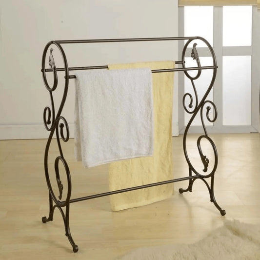 Standing Towel Stand With Storage Shelf Towel Rack Stand Metal