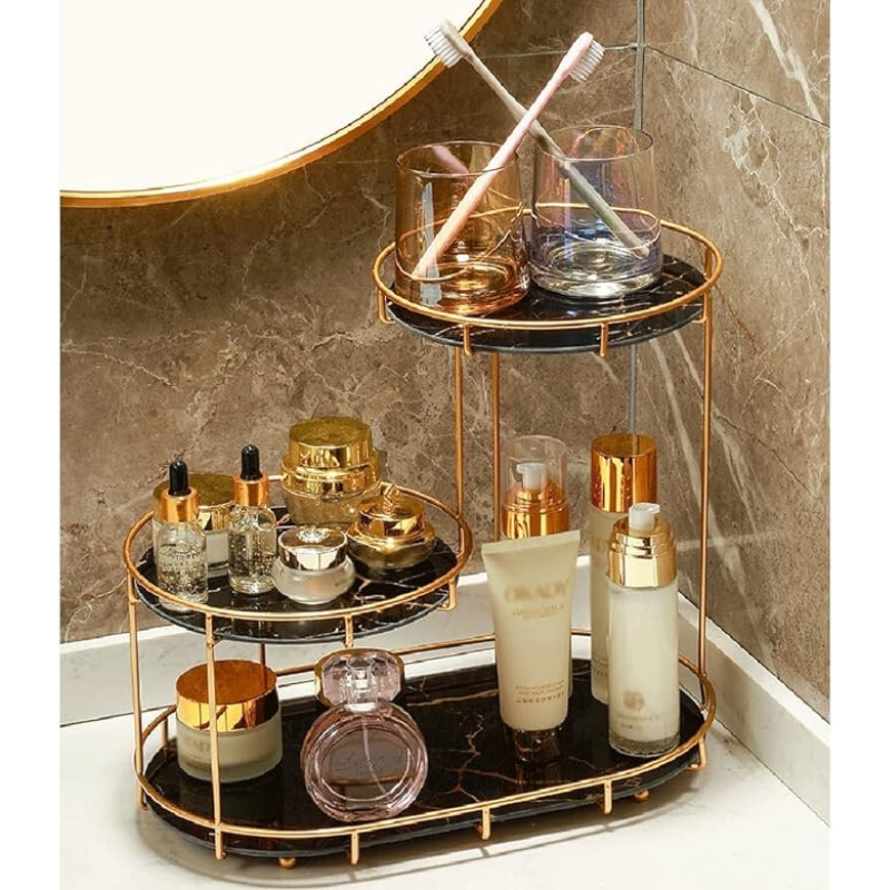 3-Tier Cosmetic Storage Rack High-End Metal Quality