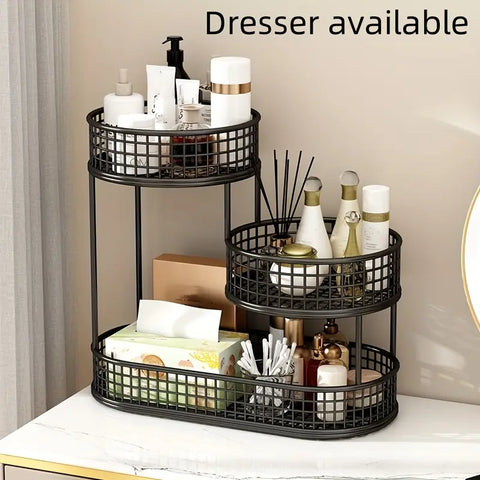 Elegant Multi-Tier Metal Fruit Basket - Luxury Design for Living Room & Coffee Table | Versatile Snack and Fruit Holder, 1pc