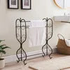 Standing Towel Stand With Storage Shelf Towel Rack Stand Metal