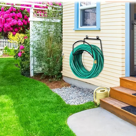 LDQ Heavy-Duty Garden Hose Holder - Rust-Resistant, Wall-Mounted Organizer