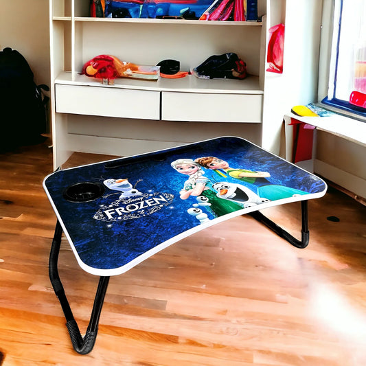 Frozen Printed Portable Wood Folding Laptop Table for Kids