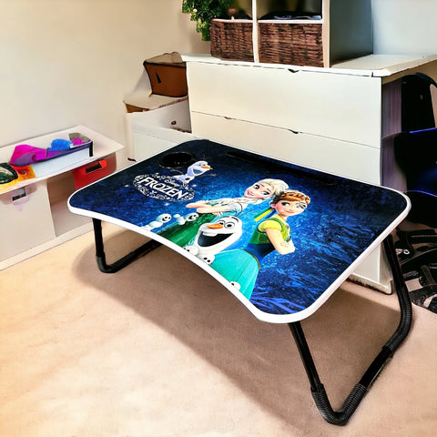 Frozen Printed Portable Wood Folding Laptop Table for Kids