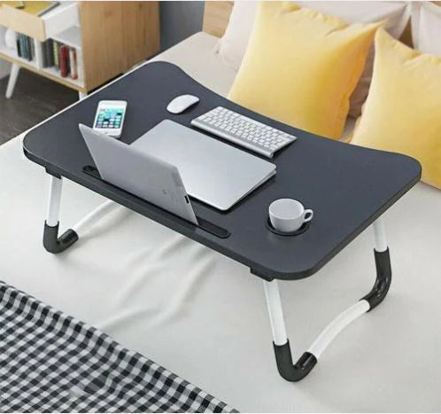 Portable Wood Laptop Table for Bed | Folding Desk for Gaming & Home Use