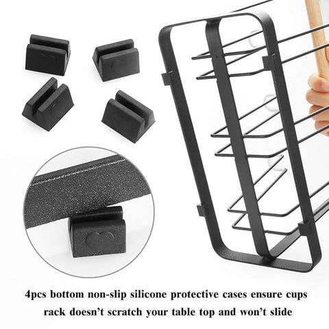premium glass stand with wooden handle