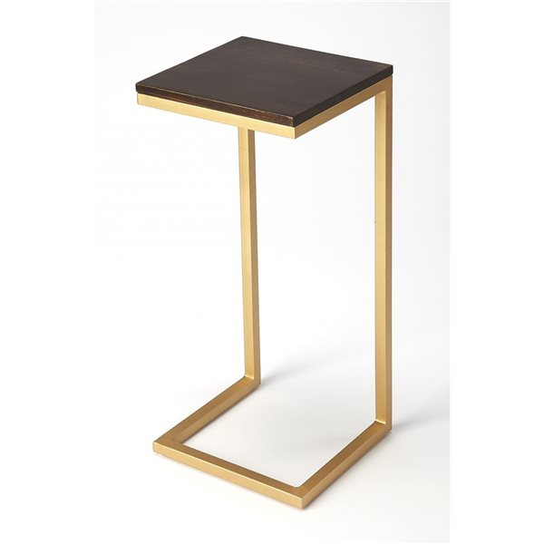 Decore To Adore 11″W Antique Metal and Wood Accent Table