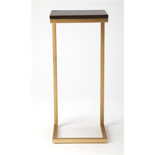 Decore To Adore 11″W Antique Metal and Wood Accent Table