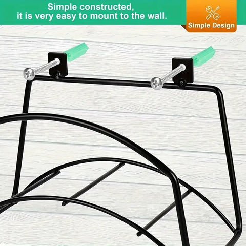 LDQ Heavy-Duty Garden Hose Holder - Rust-Resistant, Wall-Mounted Organizer