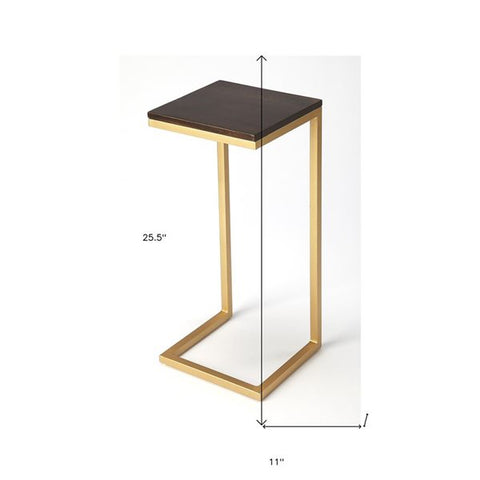 Decore To Adore 11″W Antique Metal and Wood Accent Table