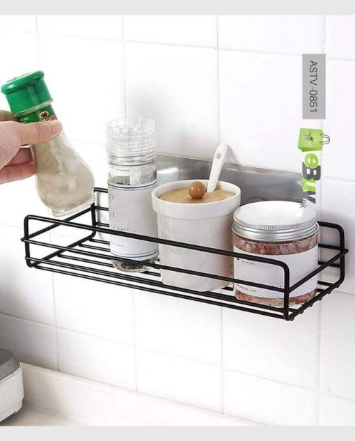 Black Shower Basket Shelf | Hanging Bathroom & Kitchen Organizer with Hooks