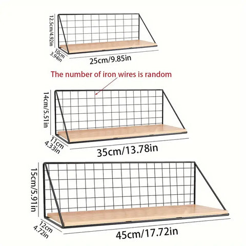 1pc Vintage Metal Wall Mounted Shelf, Modern Minimalist Storage Rack, Space-Saving & Versatile