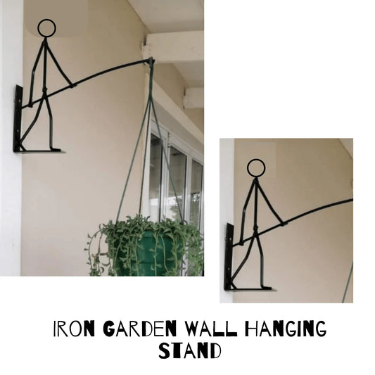 Iron Garden Wall Hanging Stand – Flower Plant Pot Bracket Hook Shelf Stand Holder