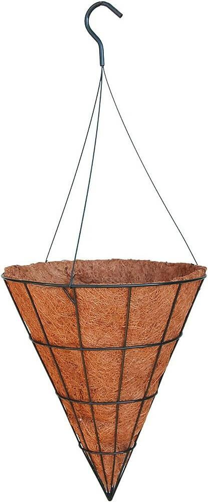 Cone Hanging Basket with Metal Frame (Size 10)