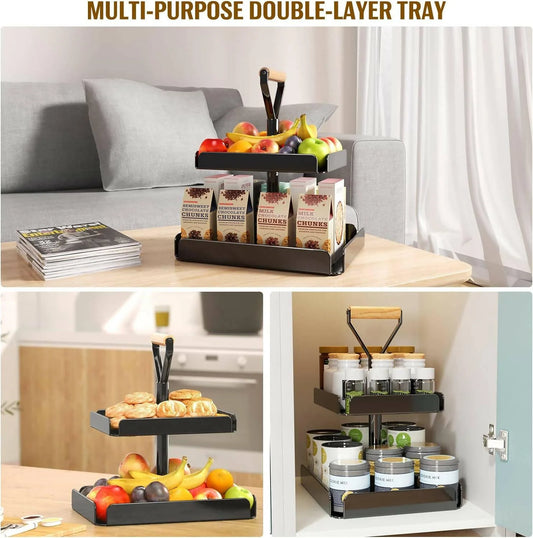 2-Tier Fruit Basket with Handles – Countertop Storage